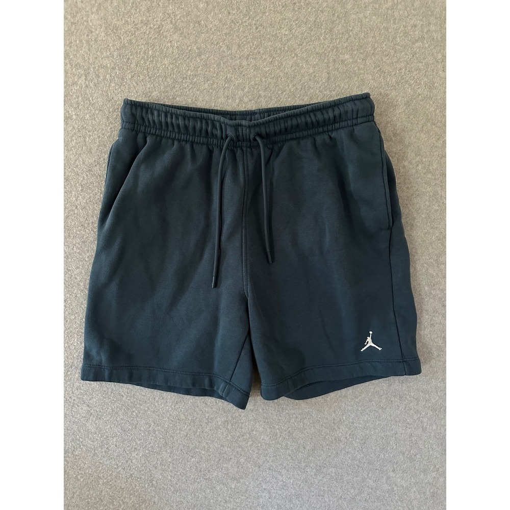 Jordan Mens Fleece Shorts Navy Blue Jumpman Logo Athletic Gym Pockets Size‎ M